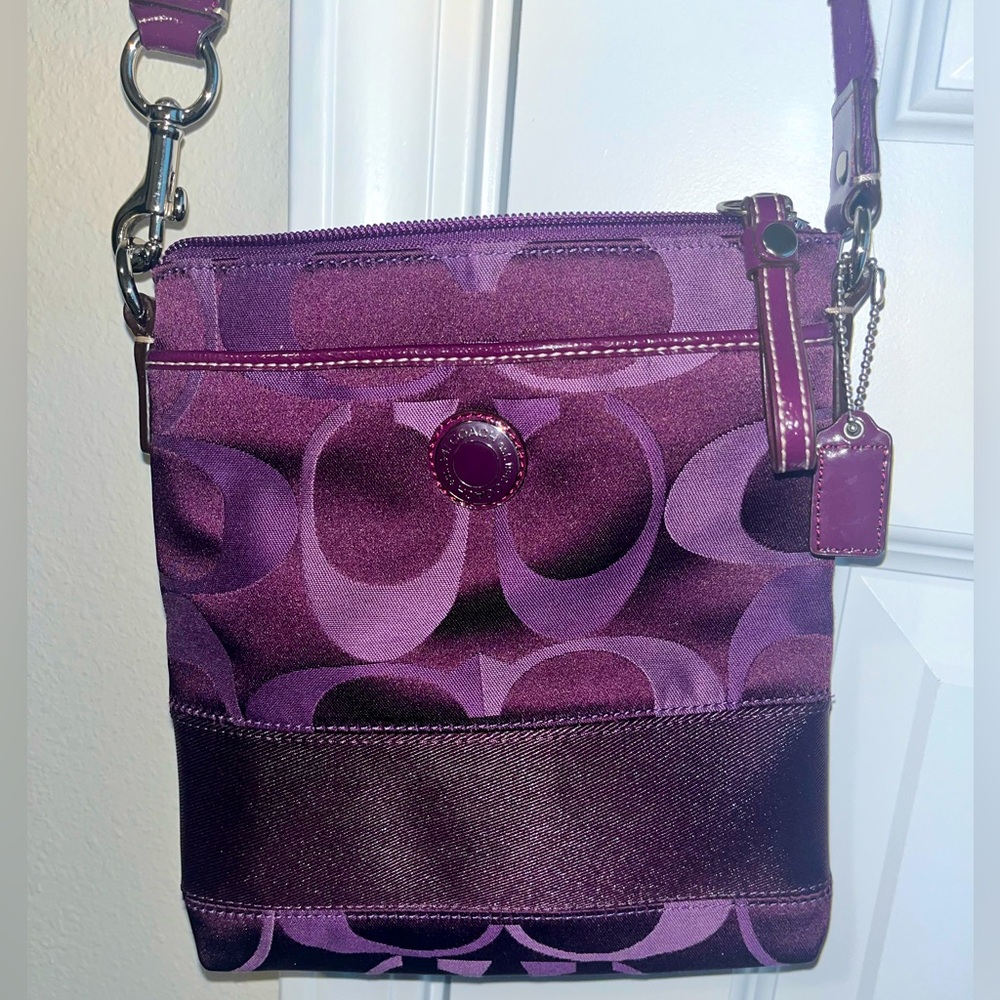 Purple Coach Crossbody Bag